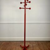 Porte manteau postmoderne rouge, Italie, 1980s