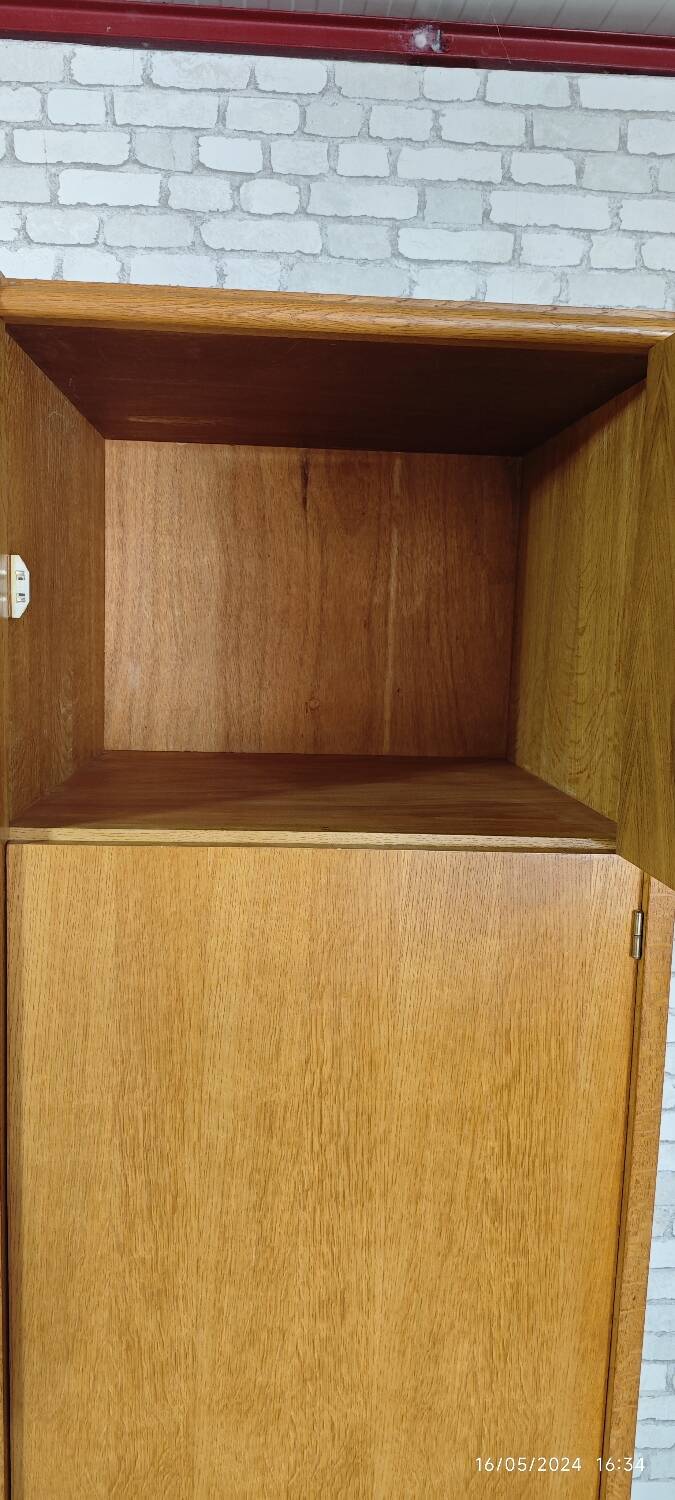 Vintage oak veneered wardrobe 1960