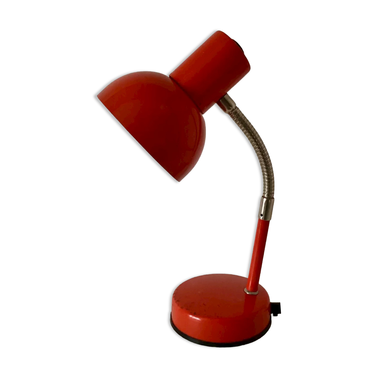 Red metal lamp