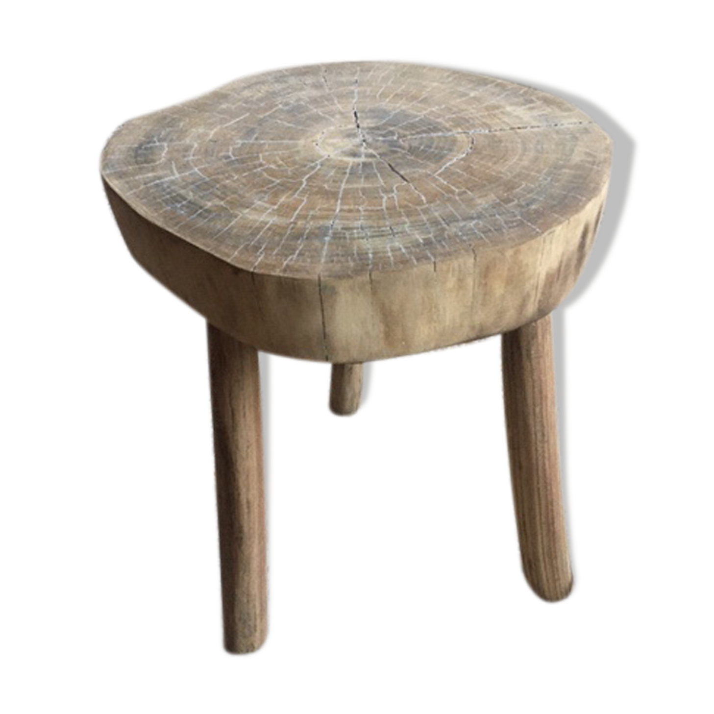 Tabouret tripode brutaliste
