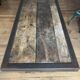 Industrial style dining table wood and metal