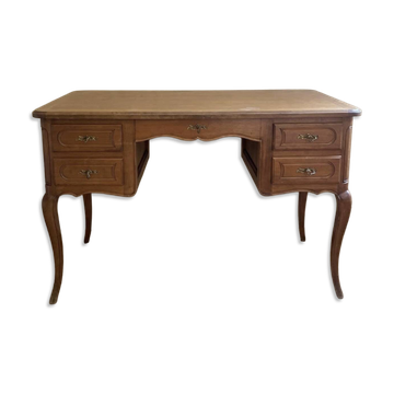 Bureau ministre Louis XV avec vitre en verre