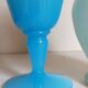 Duo de vases en opaline d'Italie vintages
