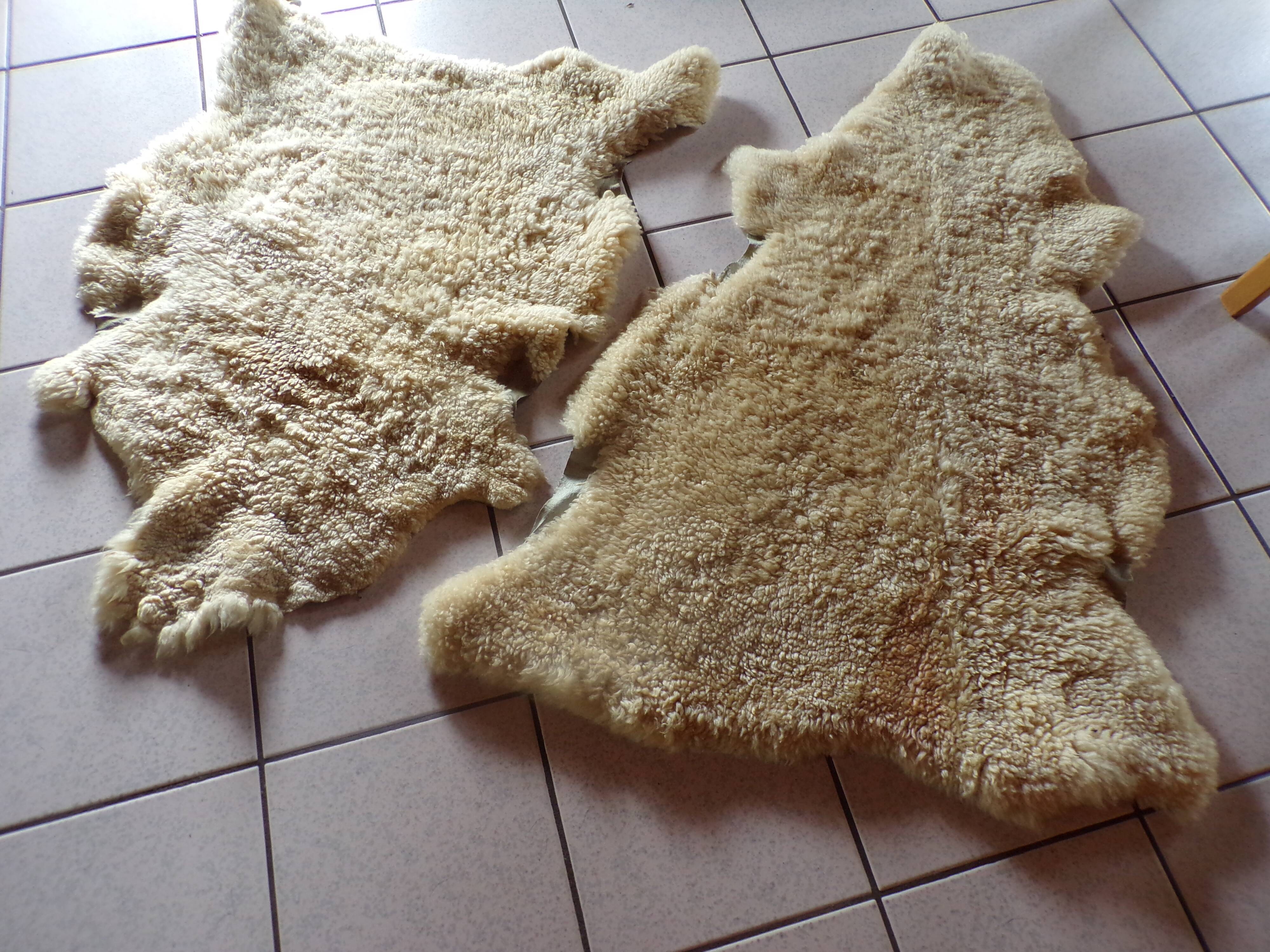 Pair of Sheepskins year 70 70x115cm