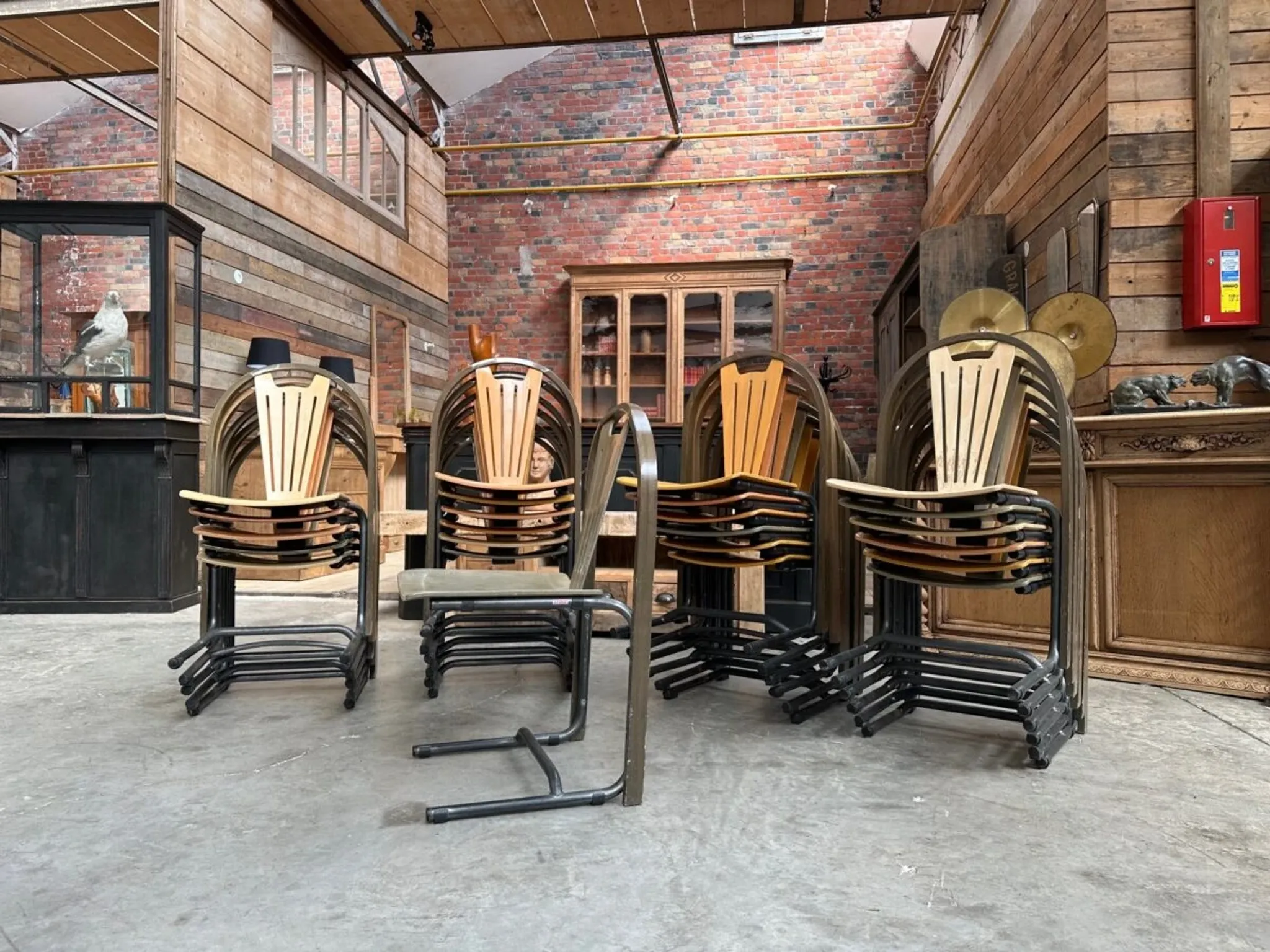 Set of 18 Baumann chairs from the 80s.