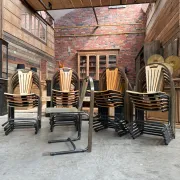 Set of 18 Baumann chairs from the 80s.