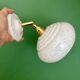 Vintage Clichy glass wall lamp with white shade
