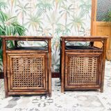 Vintage side table pair
