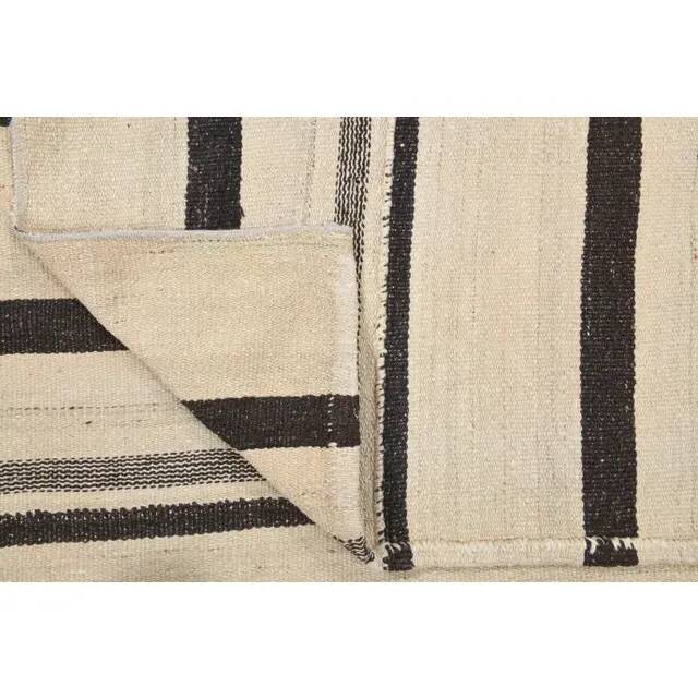 Vintage Turkish Hand-Knotted Wool Cotton Beige Kilim Area Rug 155x330