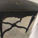 Table laquée noire fin XIXe