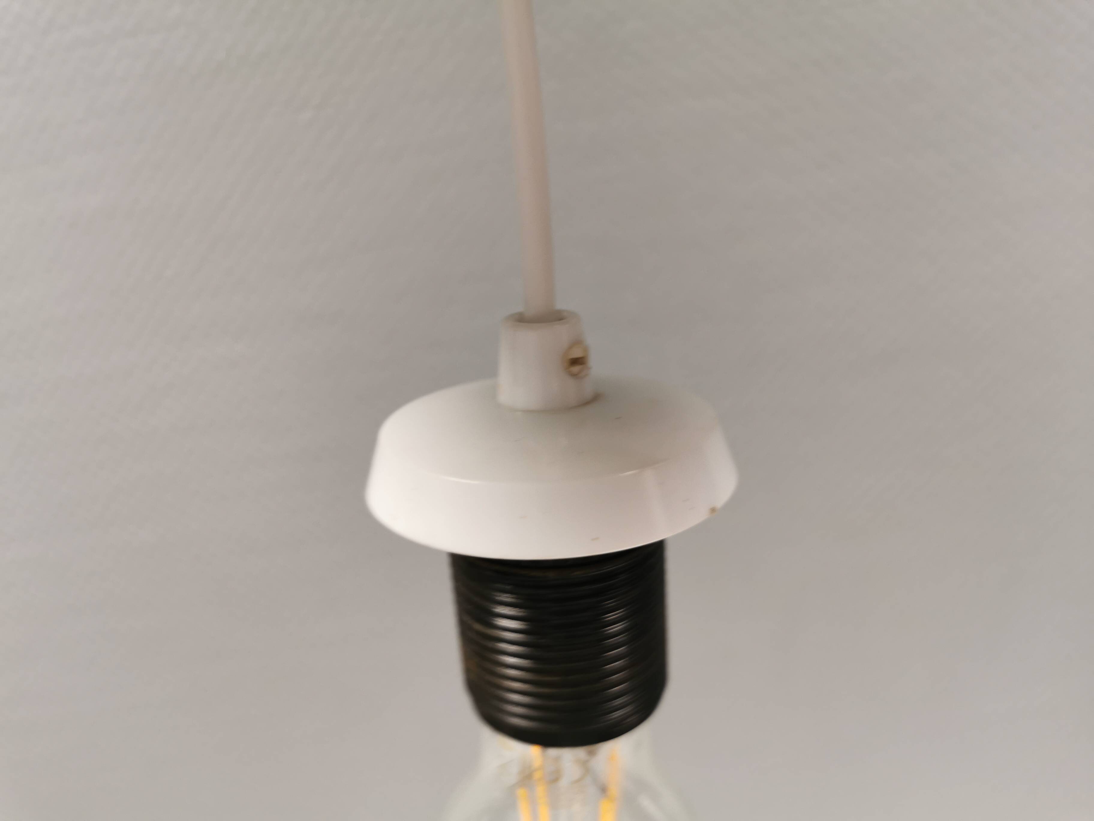 Large ceramic hanging lamp.