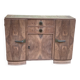 Art Deco vintage sideboard renovated in walnut burl, 1960.