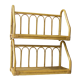 Two rattan wall shelves