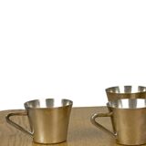 Set of 4 Vintage Stainless Steel Espresso Cups