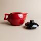 Vintage Red Ceramic Moka Maker by Caffe Cellana, Italy – 1980s Pop Art Design, For Multiple Coffees