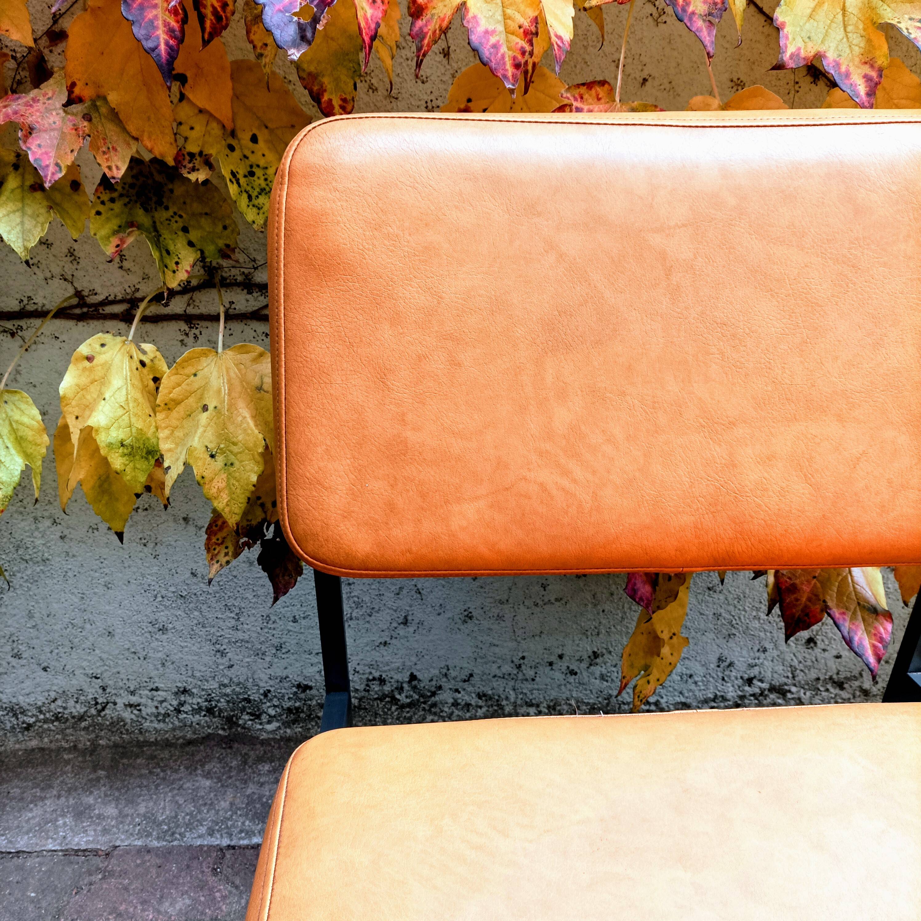 Modernist leatherette armchair