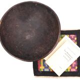 African culbuto dish in wood, 70s