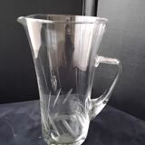 Water decanter, vintage ground glass jug
