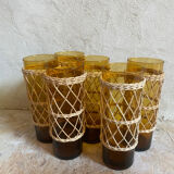 Amber blown glass