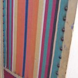 Old screen 4 sheets wood and fabric