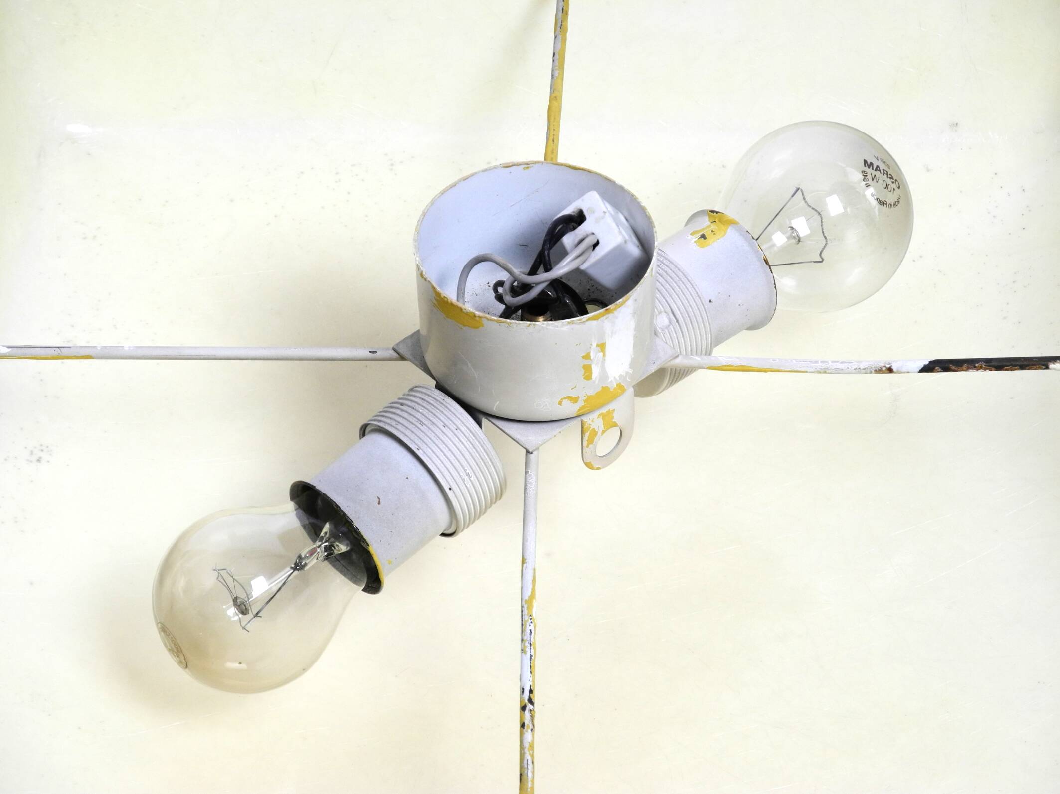 Beautiful Mid Century Modern square fiberglass ceiling or wall lamp