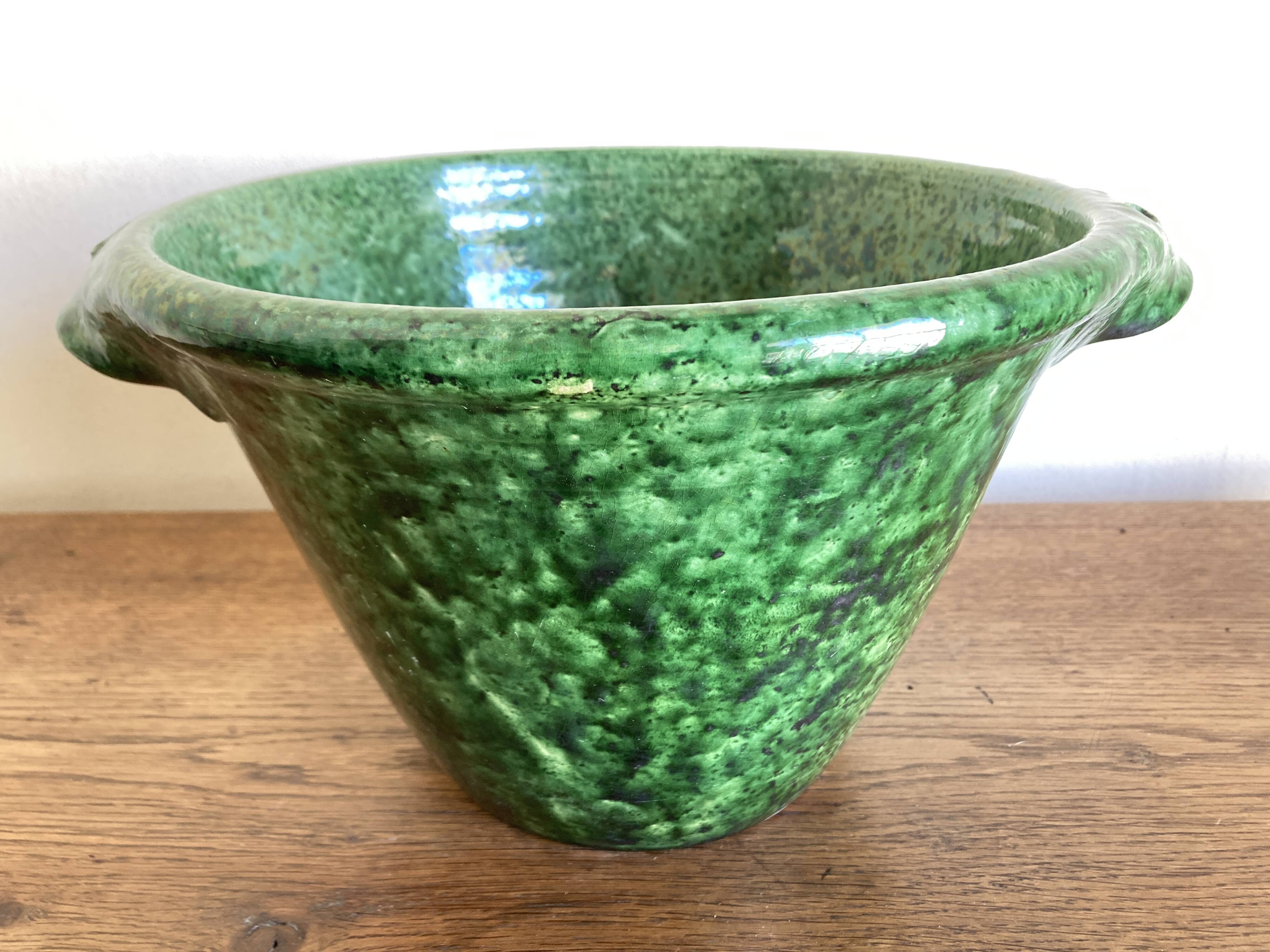XXL solid earthenware salad bowl by Foucard Jourdan 1960