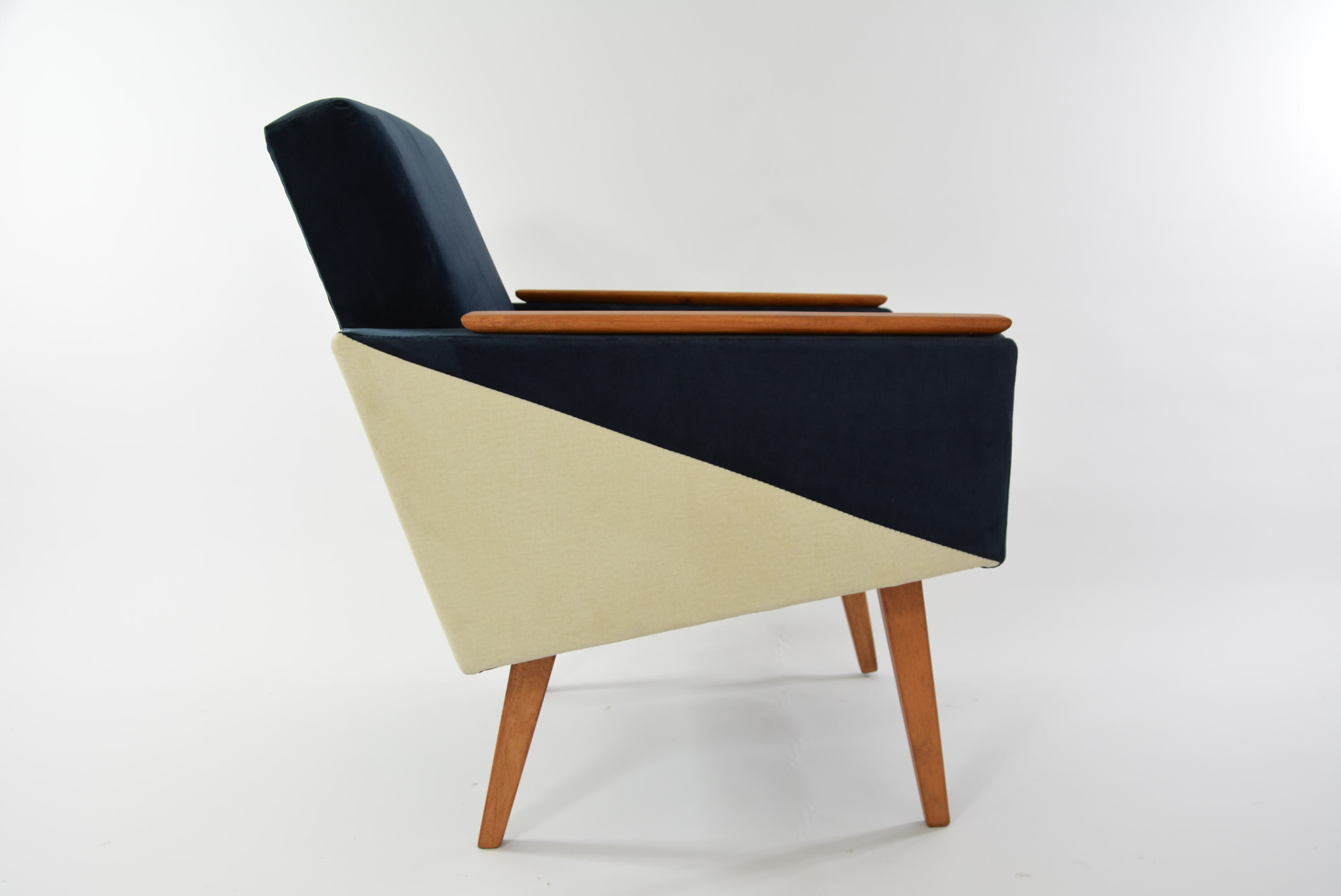 Geometric square armchair