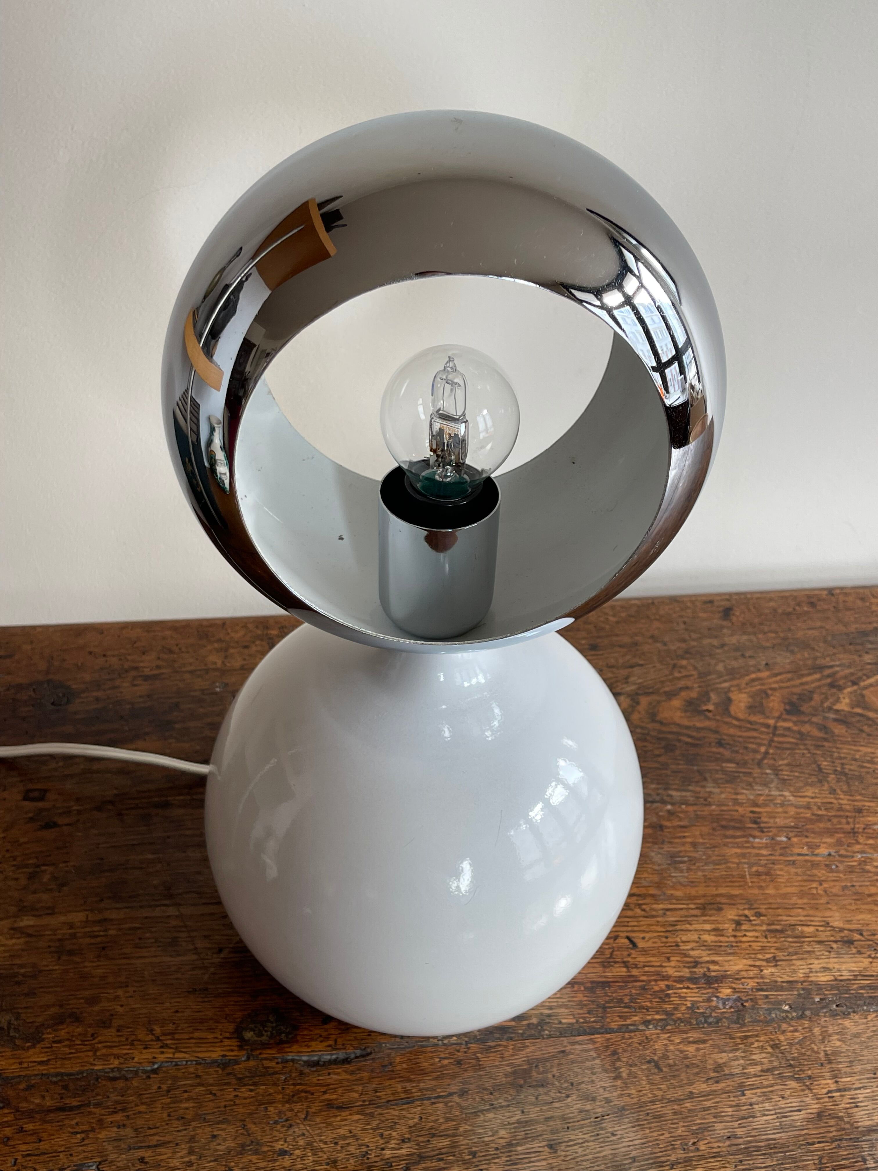 Lamp cerle chrome 70s