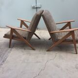 Lot de deux fauteuils années 50