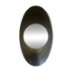 Large oval Italian mirror, modernist, space age design from the 1970s.