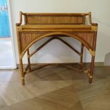 Vintage console/desk made of natural woven rattan, 1960s