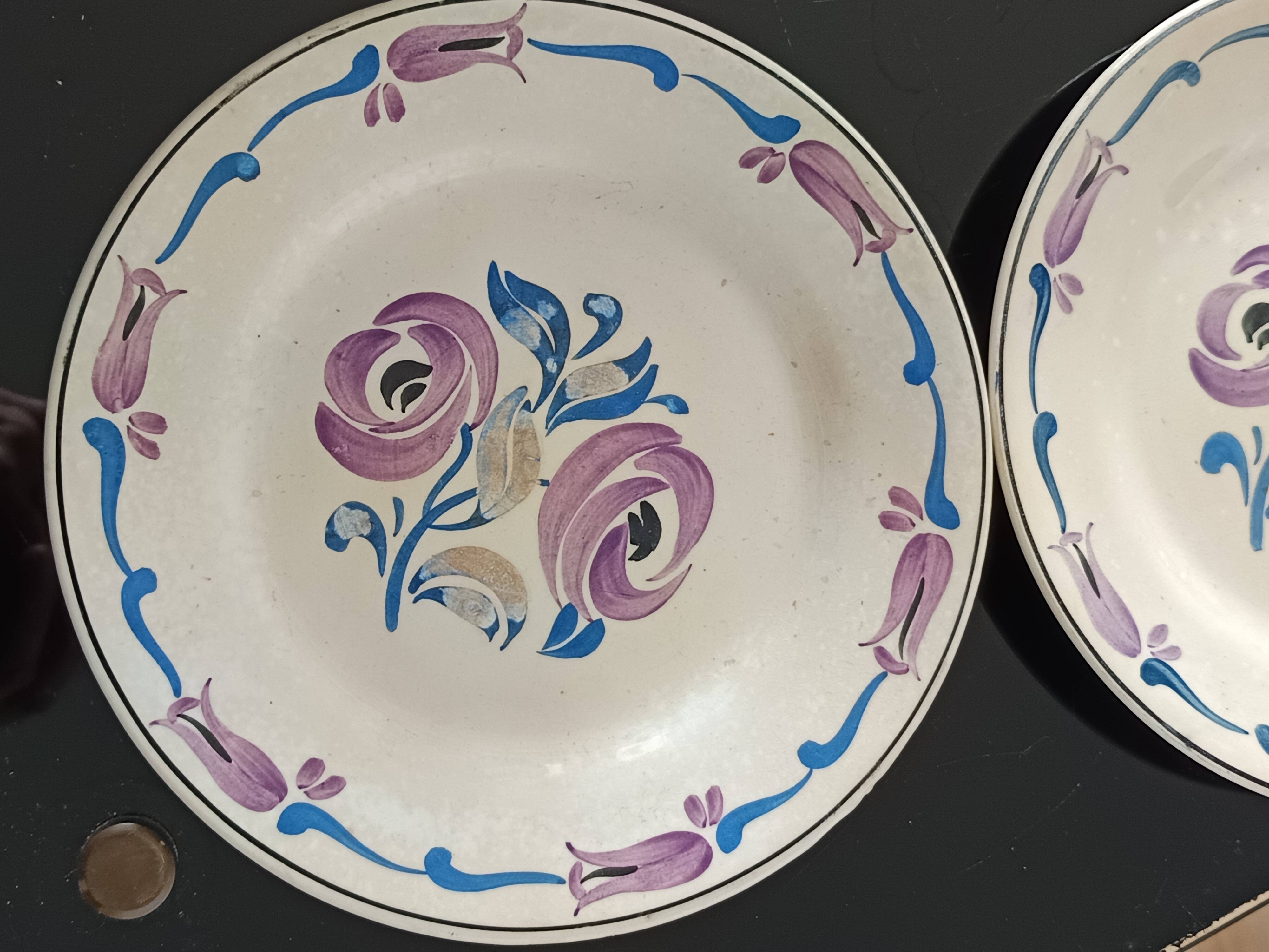 Set of 5 plates from 1930 signed Marcel Goupy