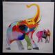 Oil on canvas elephant 58 cm x 58 cm