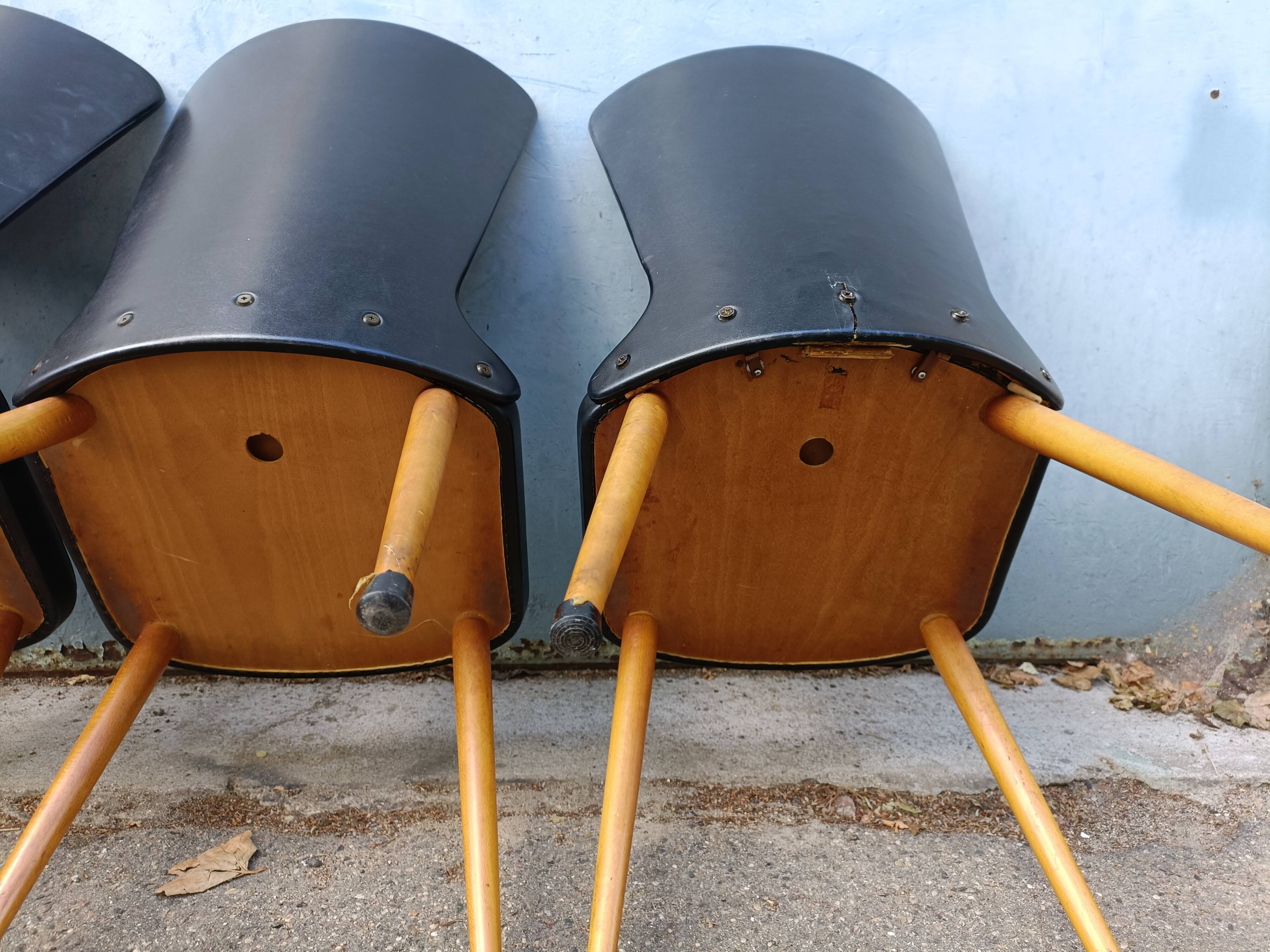 Lot of 4chaises Bauman essor