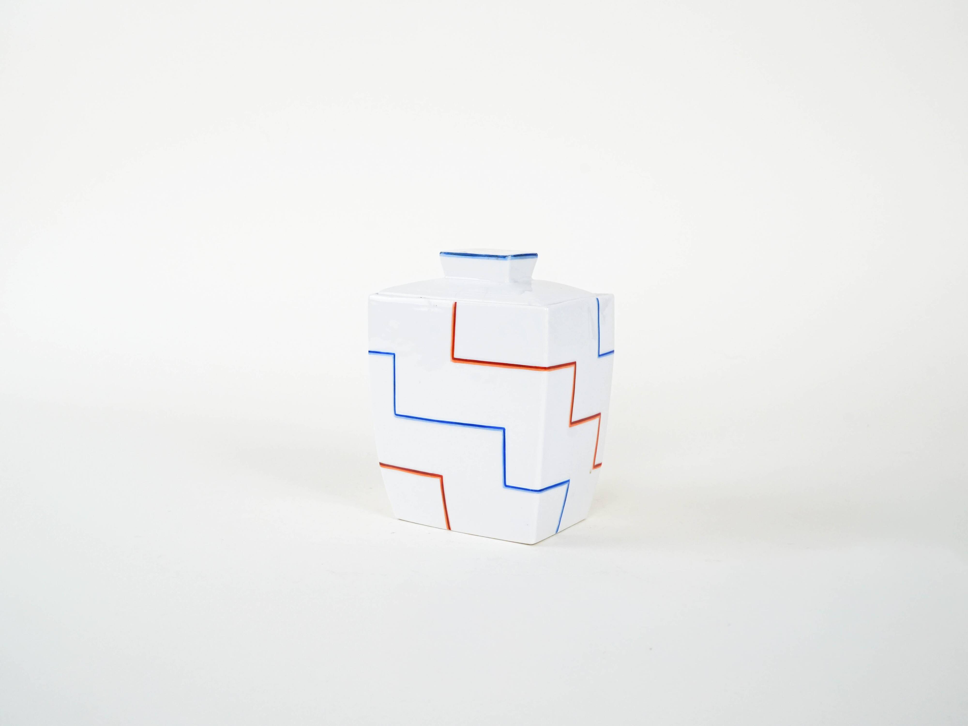 Vase en céramique, design moderniste, années 1970, fabriqué en Italie
