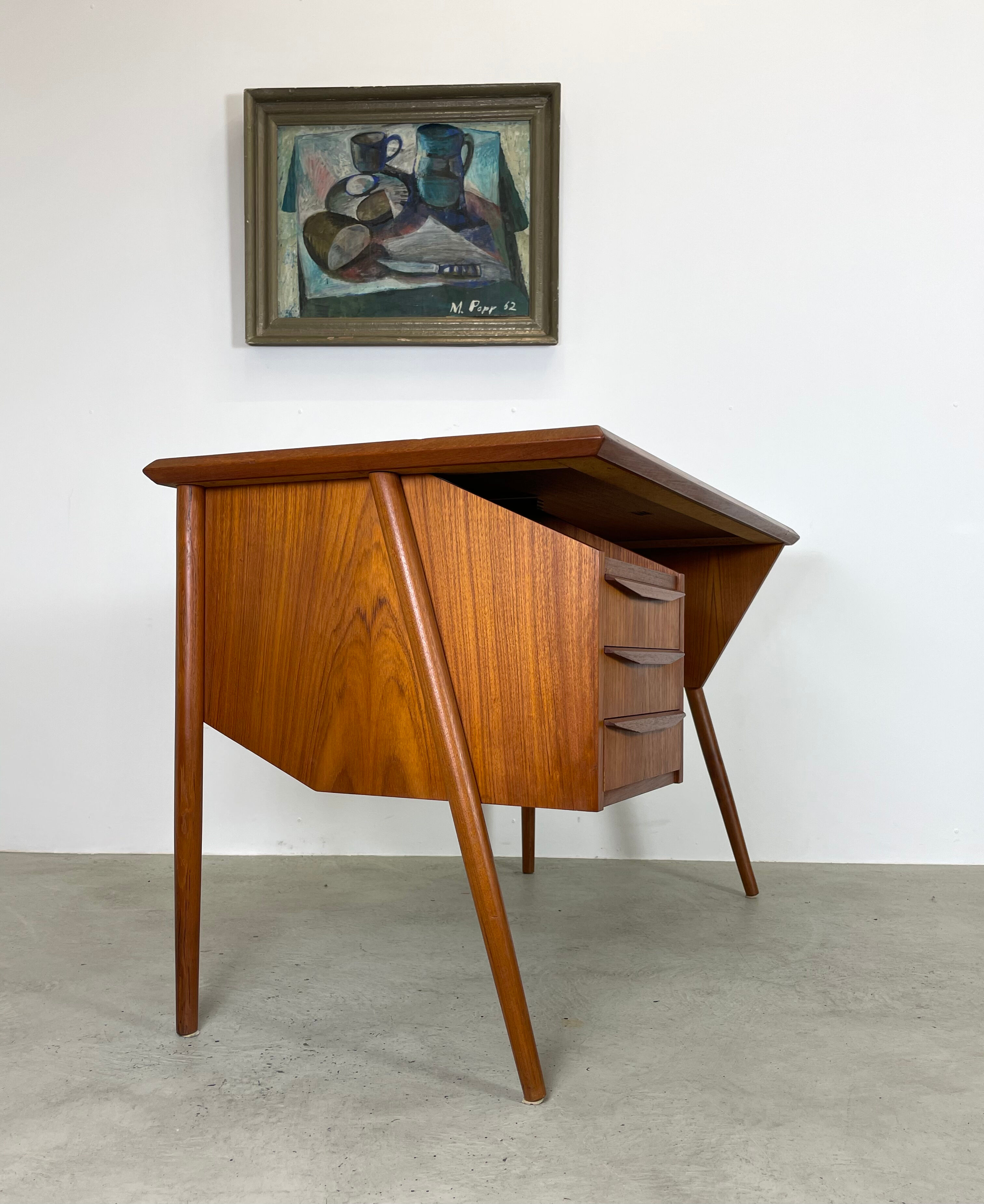 MidCentury Teak Desk by Tibergard, Denmark 1960