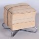 Tabouret Bauhaus original, construction chromée très inhabituelle, Tchéquie, années 1920