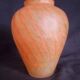 Glass paste vase, orange colour, height - 18 cm.