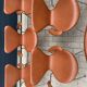 10x armchairs with arms, series 7 Butterfly Fritz Hansen by Arne Jacobsen in Cognac leather, in perfect condition.