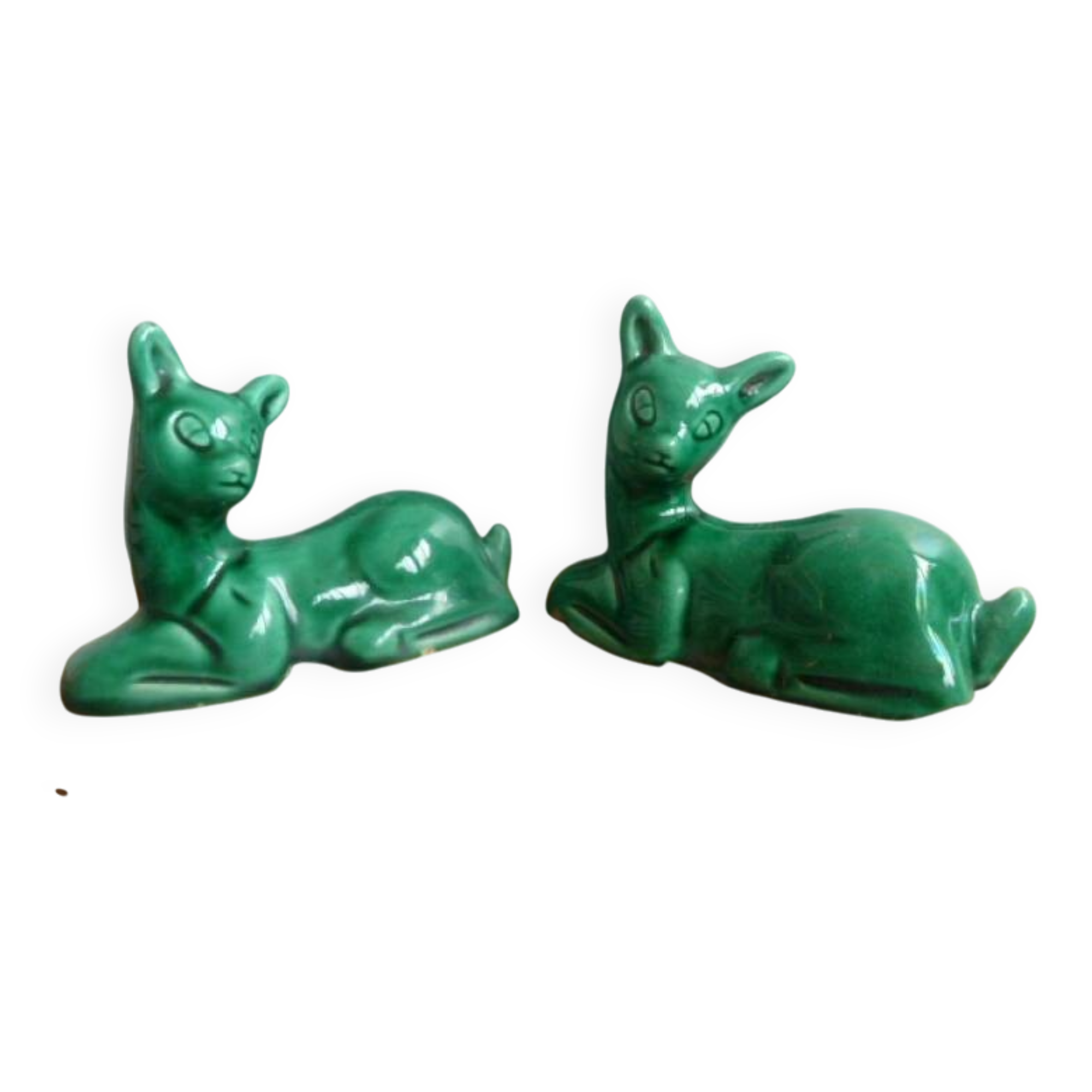 Pair of Art Deco Saint Clement fawns