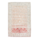 Tapis vintage floral rose blush et pêche 8x12, tapis pour salon.