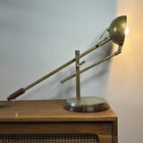 Adjustable brass desk lamp 1940s France