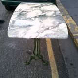 Marble and metal bistro table