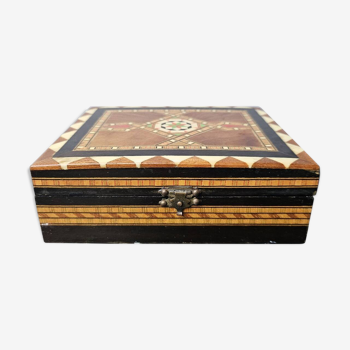 wooden and marquetry box