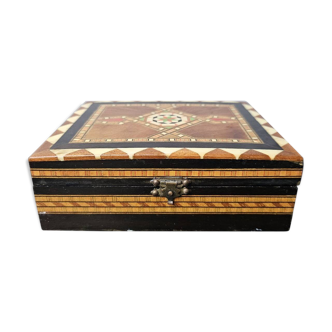 wooden and marquetry box