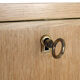 Wall secretary in vintage varnished oak 1950s