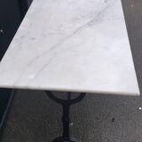 Cast iron and marble bistro table
