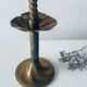 Antique golden brass candle holder