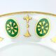 Set of 6 tea cups and 1 cream jug in Paris porcelain, Louis XVI decoration.