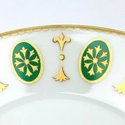 Set of 6 tea cups and 1 cream jug in Paris porcelain, Louis XVI decoration.